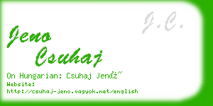 jeno csuhaj business card